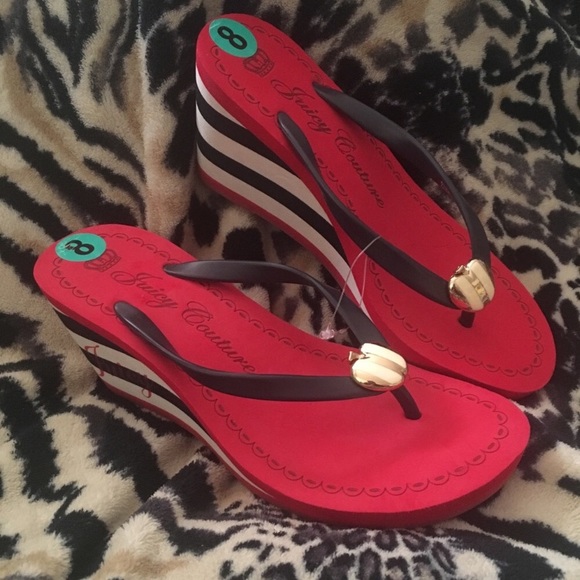 🆕JUICY COUTURE🔺RED SANDALS - Picture 2 of 6